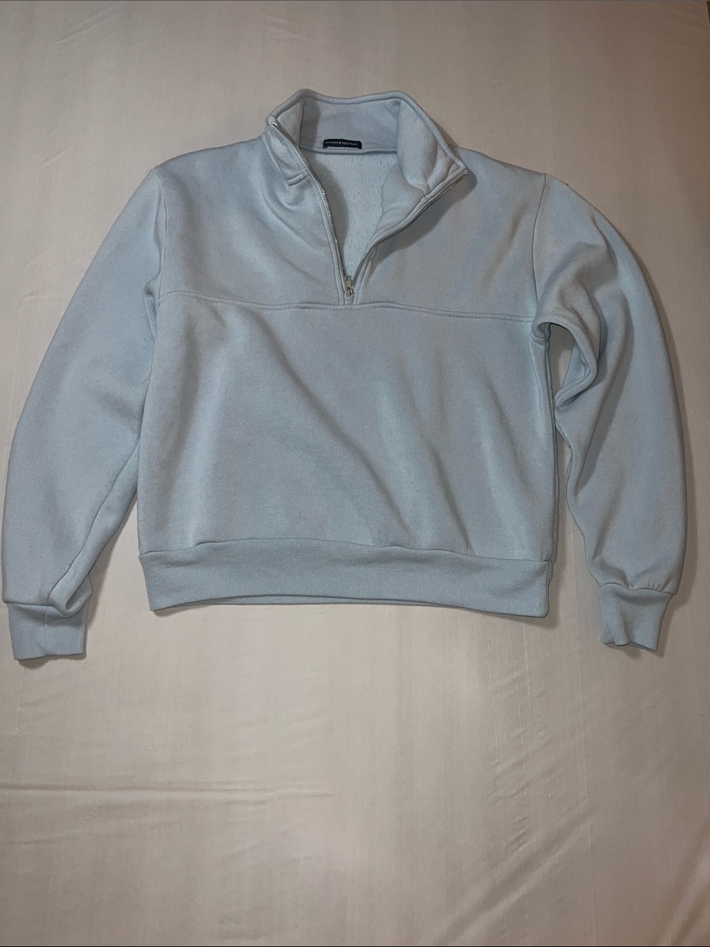 Brandy Melville Pale Blue Quarter-Zip Pullover